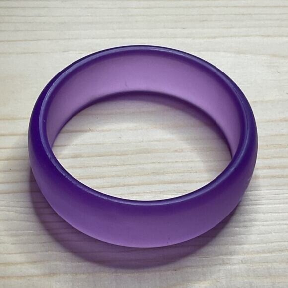 Purple Frosted Thick Bangle Bracelet - Picture 1 of 4